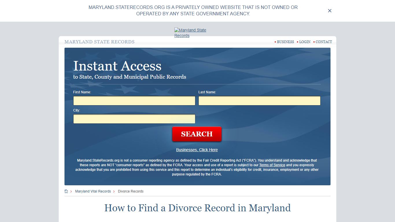 How to Find a Divorce Record in Maryland